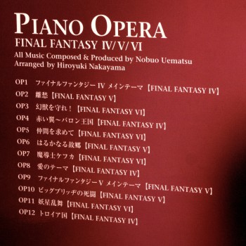 Final Fantasy Piano Opera Sheet Music - IV / V / VI 3